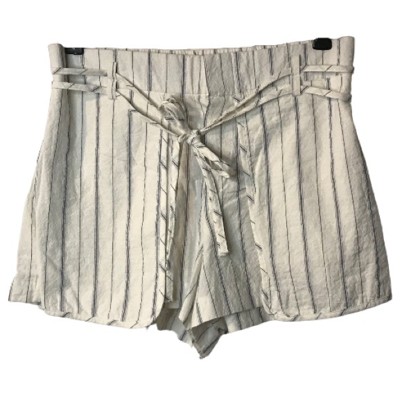 Zara cloth blue pin stripped shorts with draw strings Size S - Picture 1 of 6